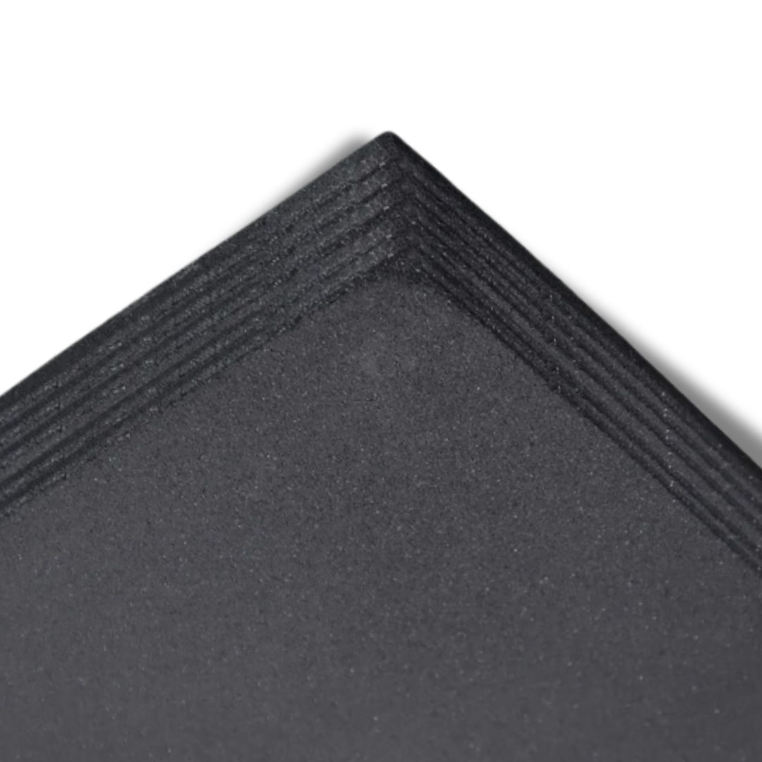 Muscle Motion Commercial Premium Rubber Gym Flooring - Black 1m x 1m x 10mm