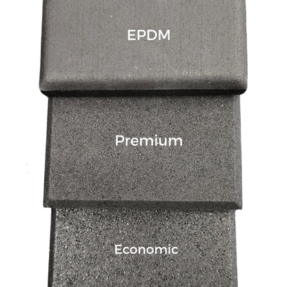 Economic Rubber Gym Flooring - Black + Grey Flecks 1m x 1m x 15mm