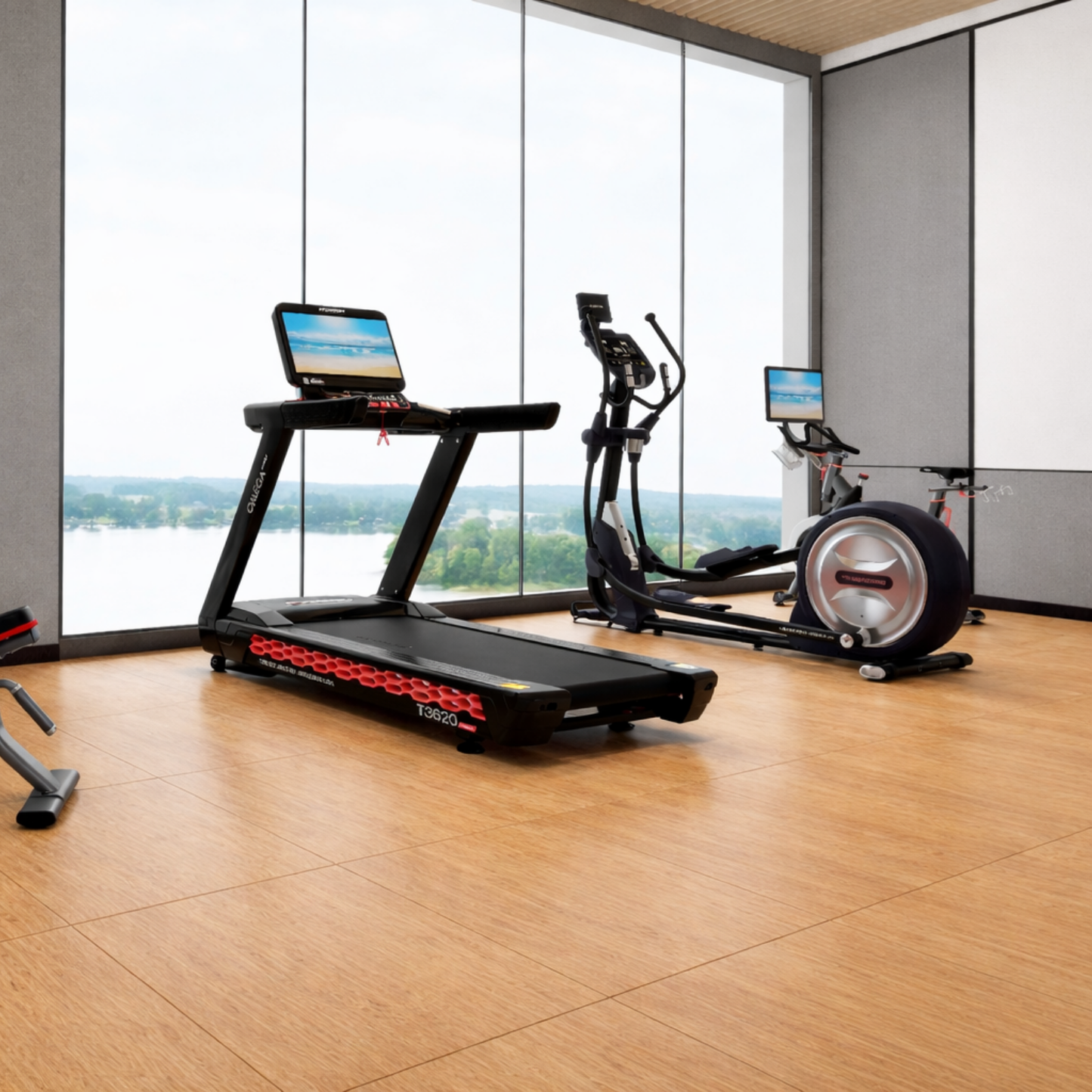 Muscle Motion Gym Floor Tiles - Wood - Gapless