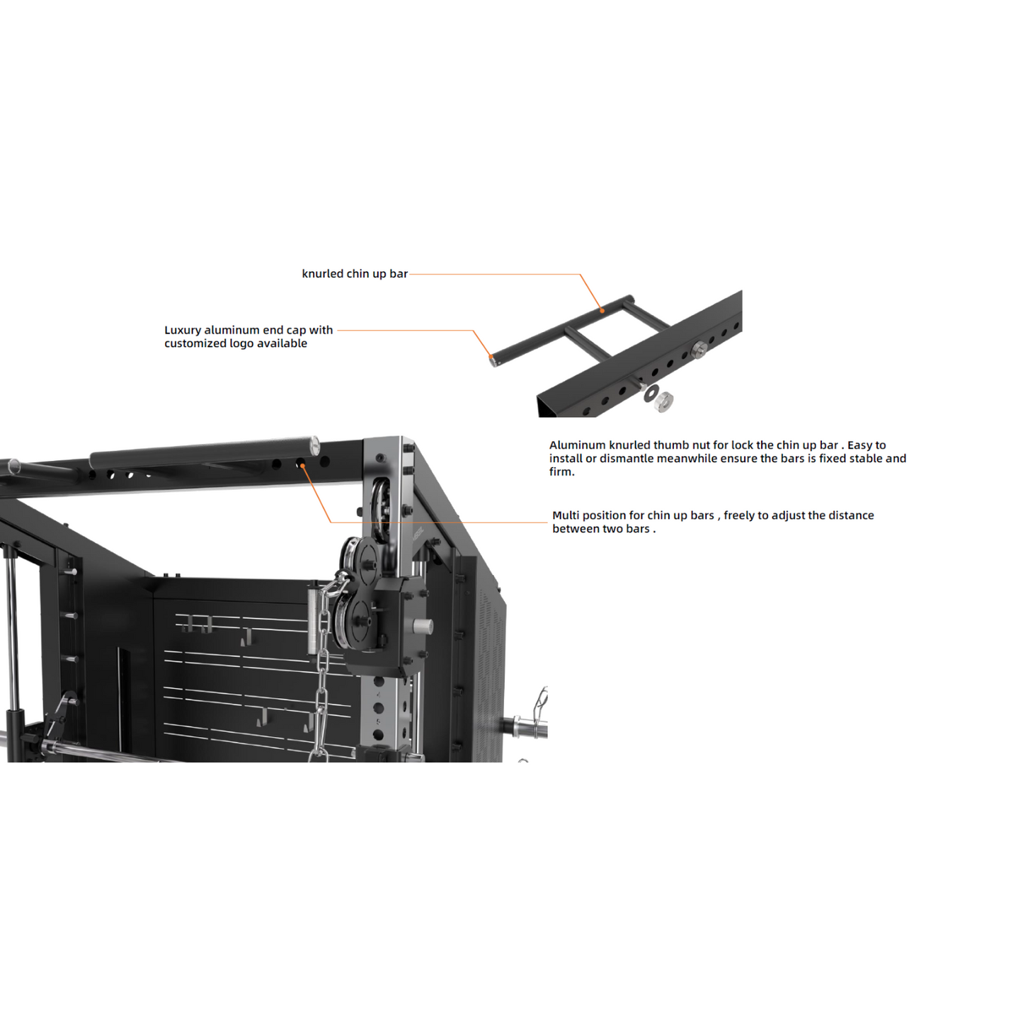 Rapid Motion RM7 Series Commercial Modular Power Rack With Functional Trainer