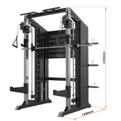 Rapid Motion RM7 Series Commercial Modular Power Rack Smith Machine Functional Trainer All-In-One