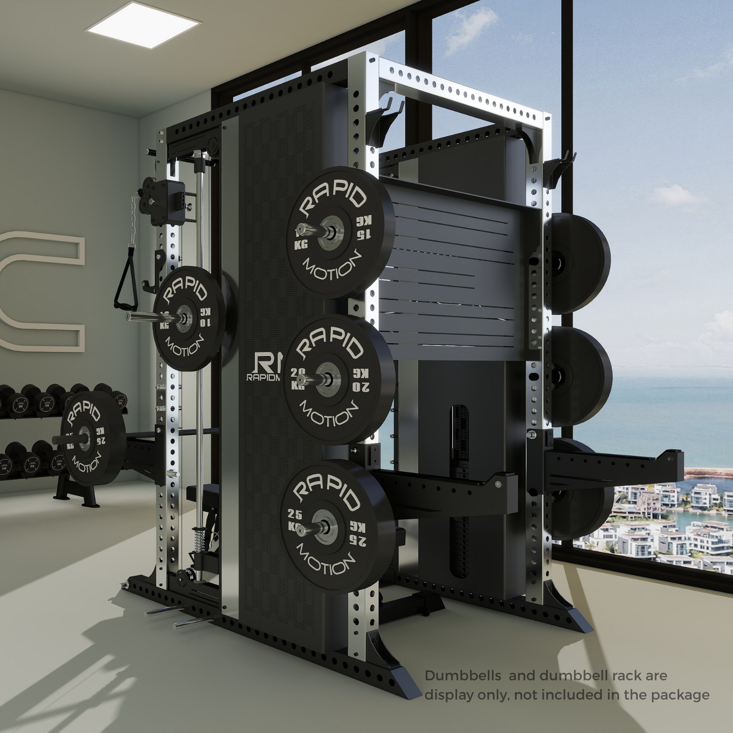 RMC GRAVIX Commercial RM9 Multi-Functional Trainer Power Rack + Smith Machine + Functional All-In-One Package 1