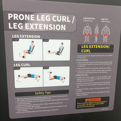 -Commercial Leg Curl Leg Extension-Gym Direct