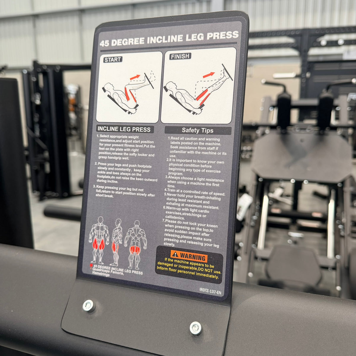 RMC Commercial 45 Degree Leg Press - Plate Loaded - BLITZ Series
