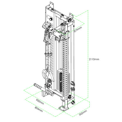 Rapid Motion Nexus RW1 Pro Wall Mounted Cable Column