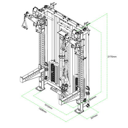 Rapid Motion NEXUS RW3 Pro Wall Mounted Dual Cable Column