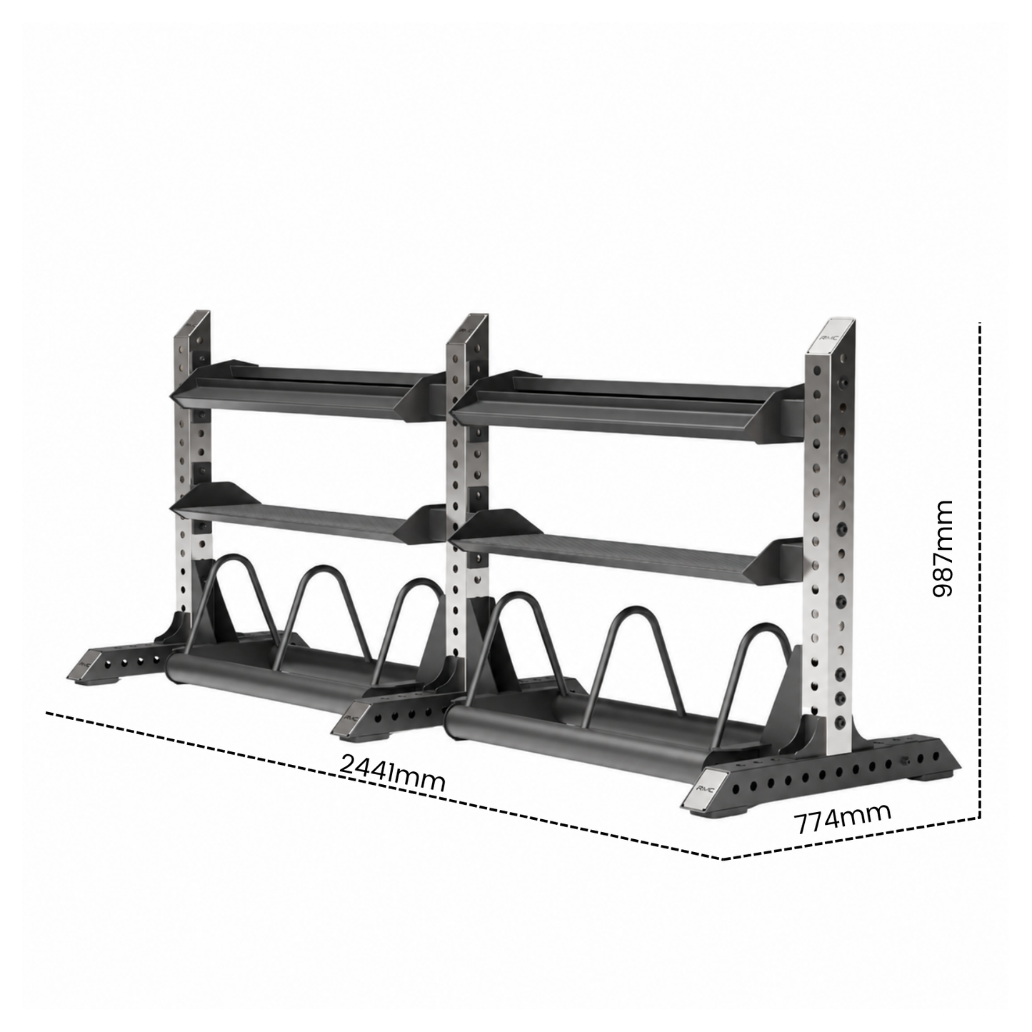 RMC Gravix Series Dual-Bay Low-Profile Storage Rack