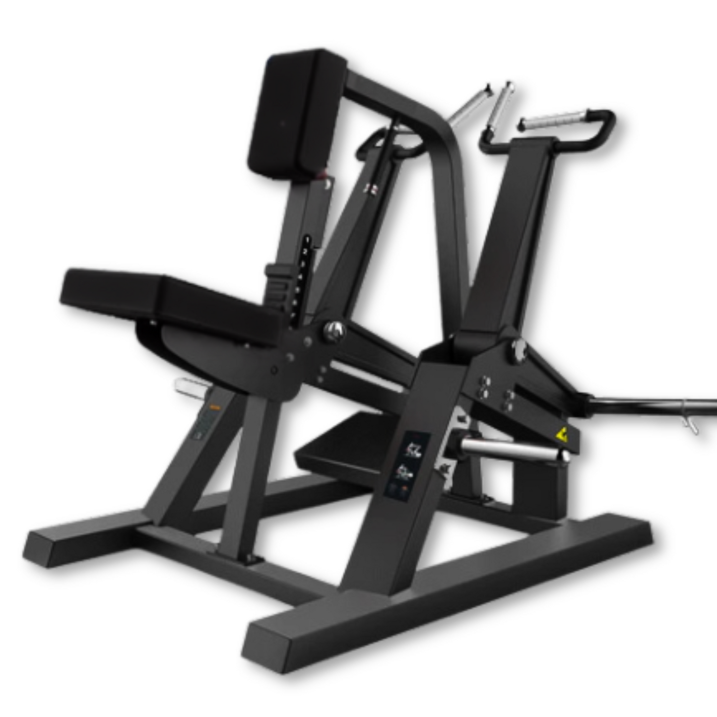 Rapid Motion Commercial Plate Loaded Iso-Lateral Row Machine Black Frame Black Upholstery-Gym Direct