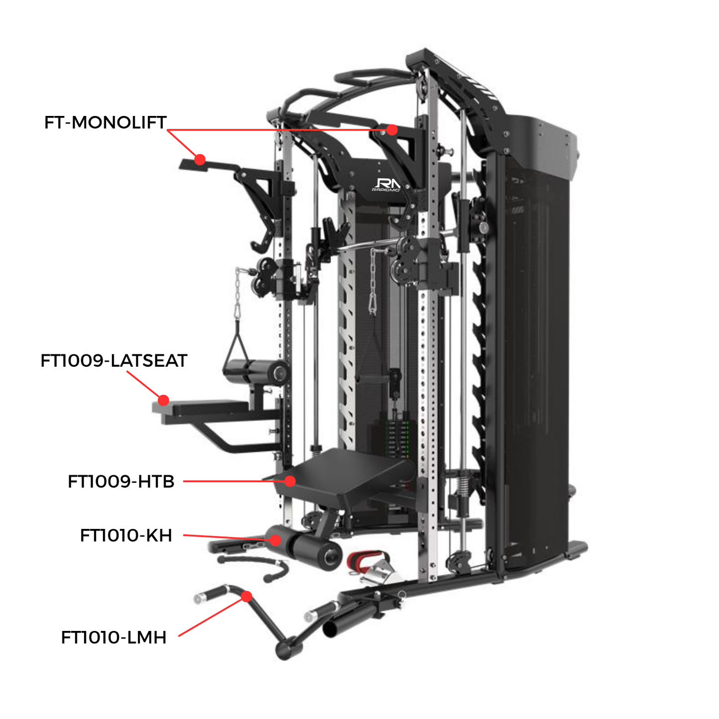 Rapid Motion FT1010 Functional Trainer Smith Combo 2