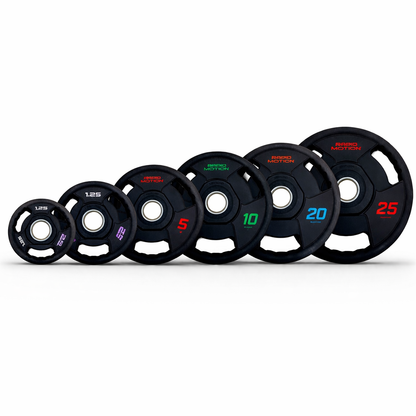 Rapid Motion Urethane Tri-Grip Olympic Weight Plates
