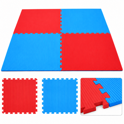 Morgan Tatami Jigsaw Interlocking Floor Mats 2cm Red / Blue