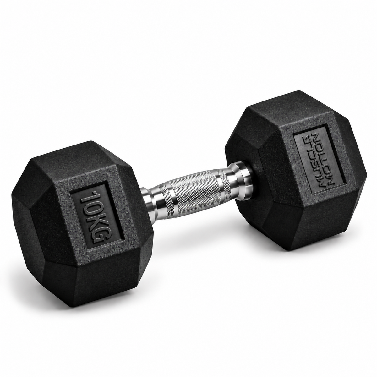 Muscle Motion Rubber Hex Dumbbells Package - 10 Pairs- 1kg to 10kg