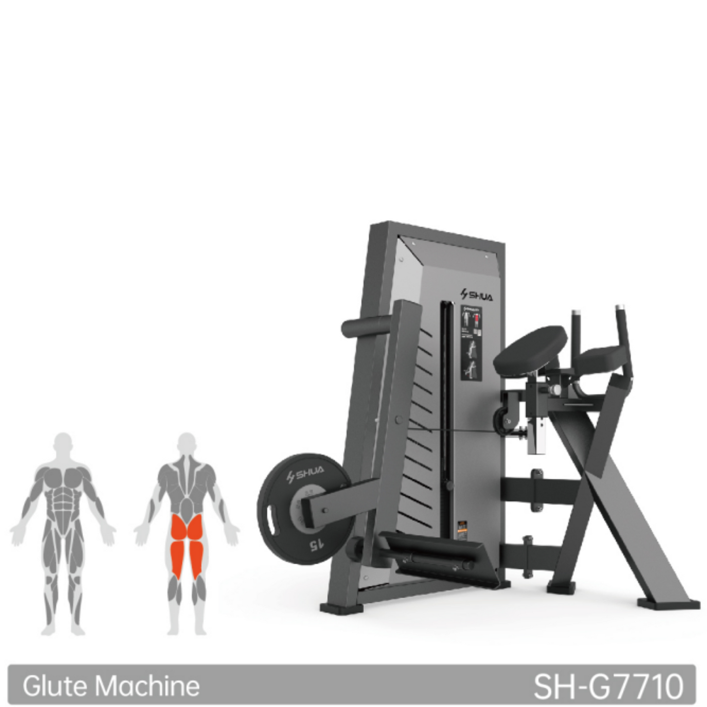 Shua G77 Serie Commercial Glute Pin Loaded and Plate Loaded Combined Machine