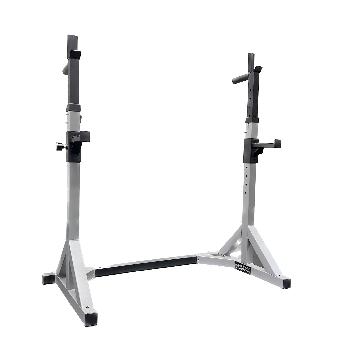 Muscle Motion Adjustable Barbell Squat Stands with Dip Handles SST2 (Rating Certified)-Gym Direct