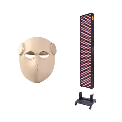 Halo Red Light Therapy Panel with Floor Stand & LED Face Mask Bundle