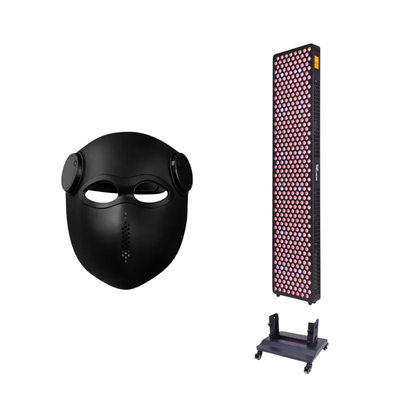 Halo Red Light Therapy Panel with Floor Stand & LED Face Mask Bundle