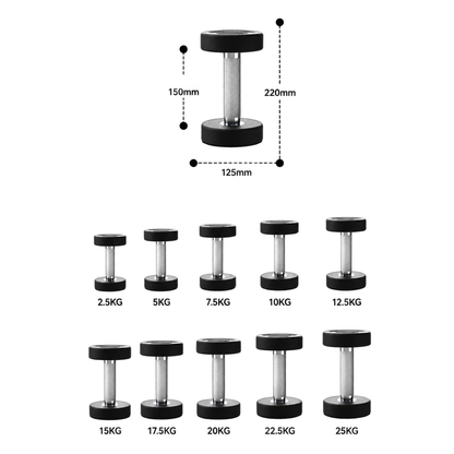 2.5kg to 25kg TPU Round Head Dumbbell Set Harison