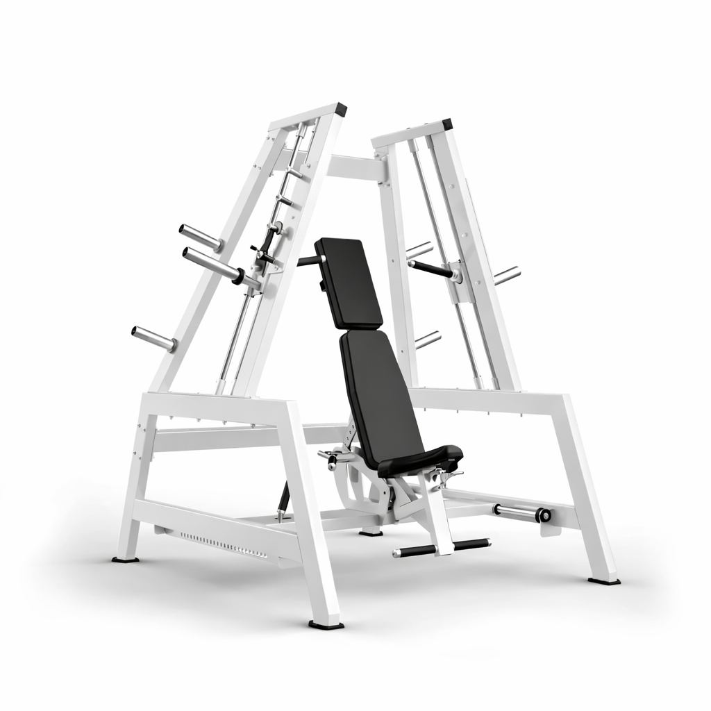 Realleader USA XRHSPRO1008 Commercial Power Smith Machine Dual System Incline Bench