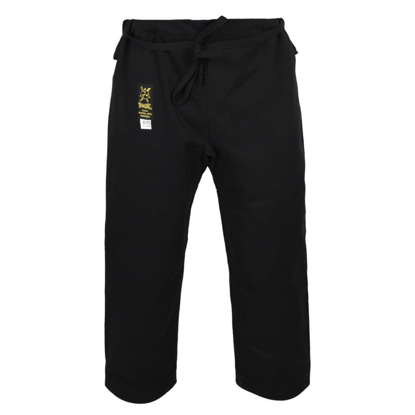 Yamaski Gold Deluxe Brushed Canvas Karate Uniform Black - 14oz