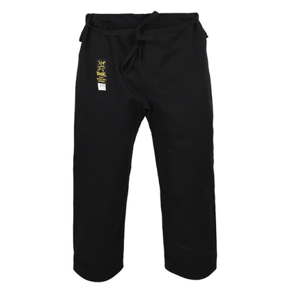 Yamaski Gold Deluxe Brushed Canvas Karate Uniform Black - 14oz