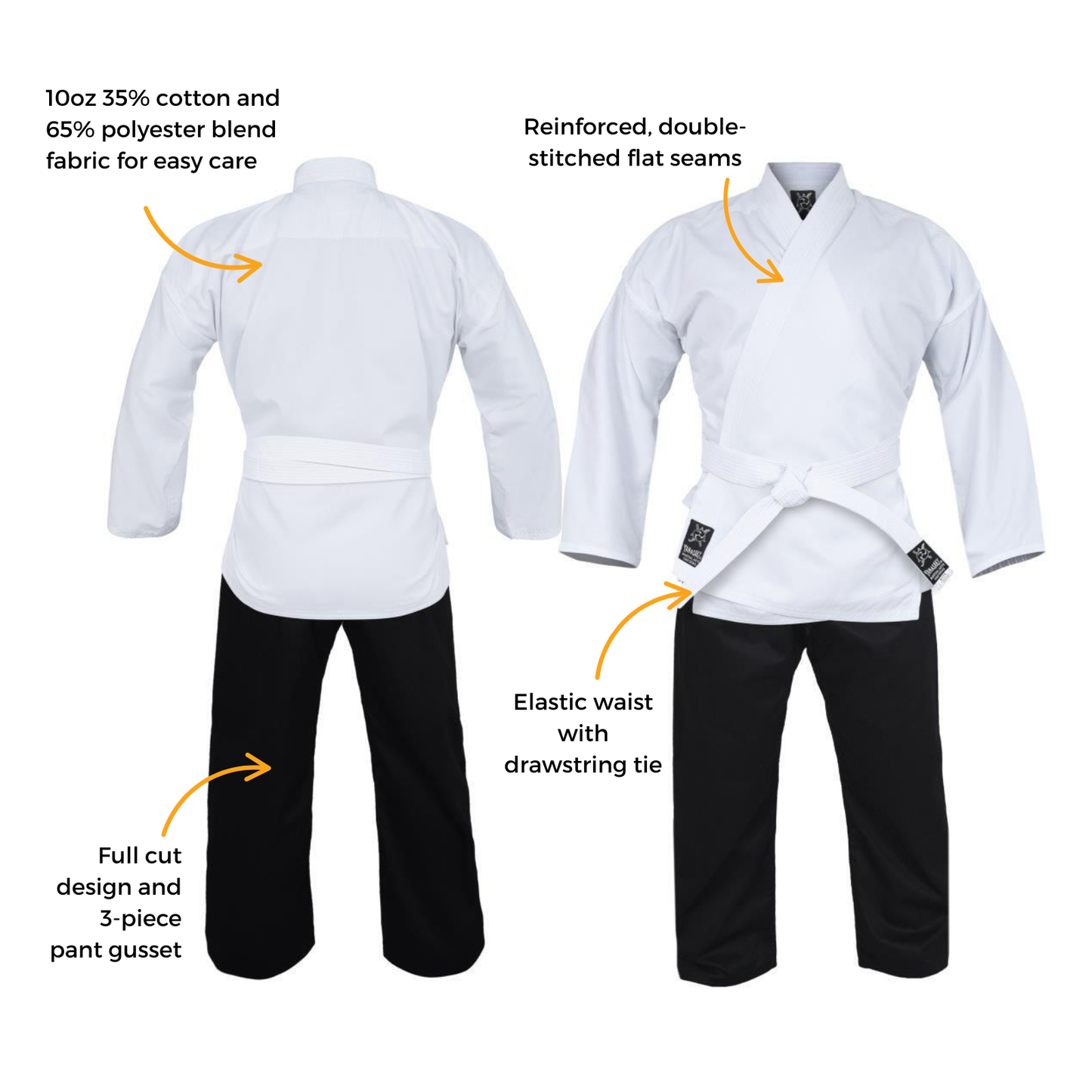 Yamasaki Pro Salt & Pepper Karate Uniform (10oz)