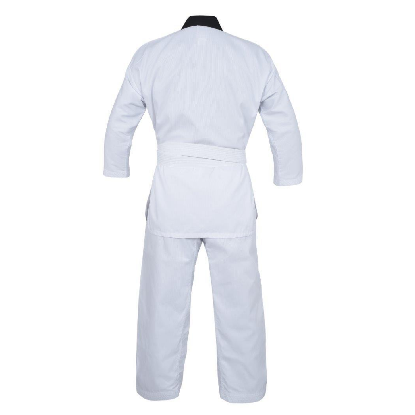 Yamasaki V2 Ribbed Taekwondo Uniform - Black V Neck - 8oz