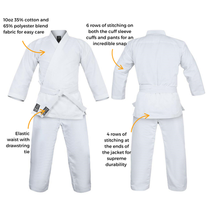 Yamaskai Pro V2 White Karate Uniform (10oz)