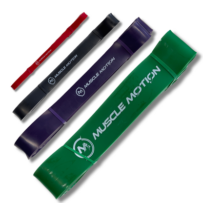 Muscle Motion Power Bands - 1 X Red, Black, Purple & Green Bands (Package price)