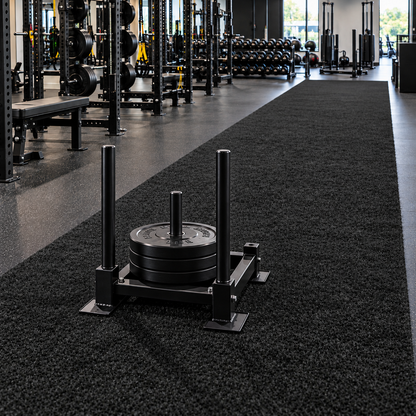 Black Gym Sled Turf Sled Track - 2m x 10m