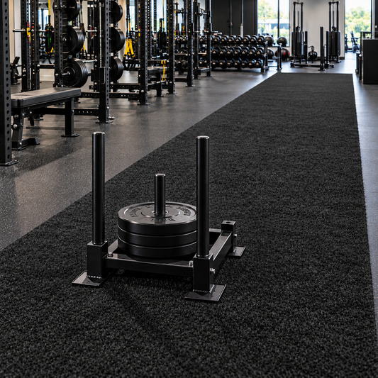 Black Gym Sled Turf Sled Track - 2m x 10m