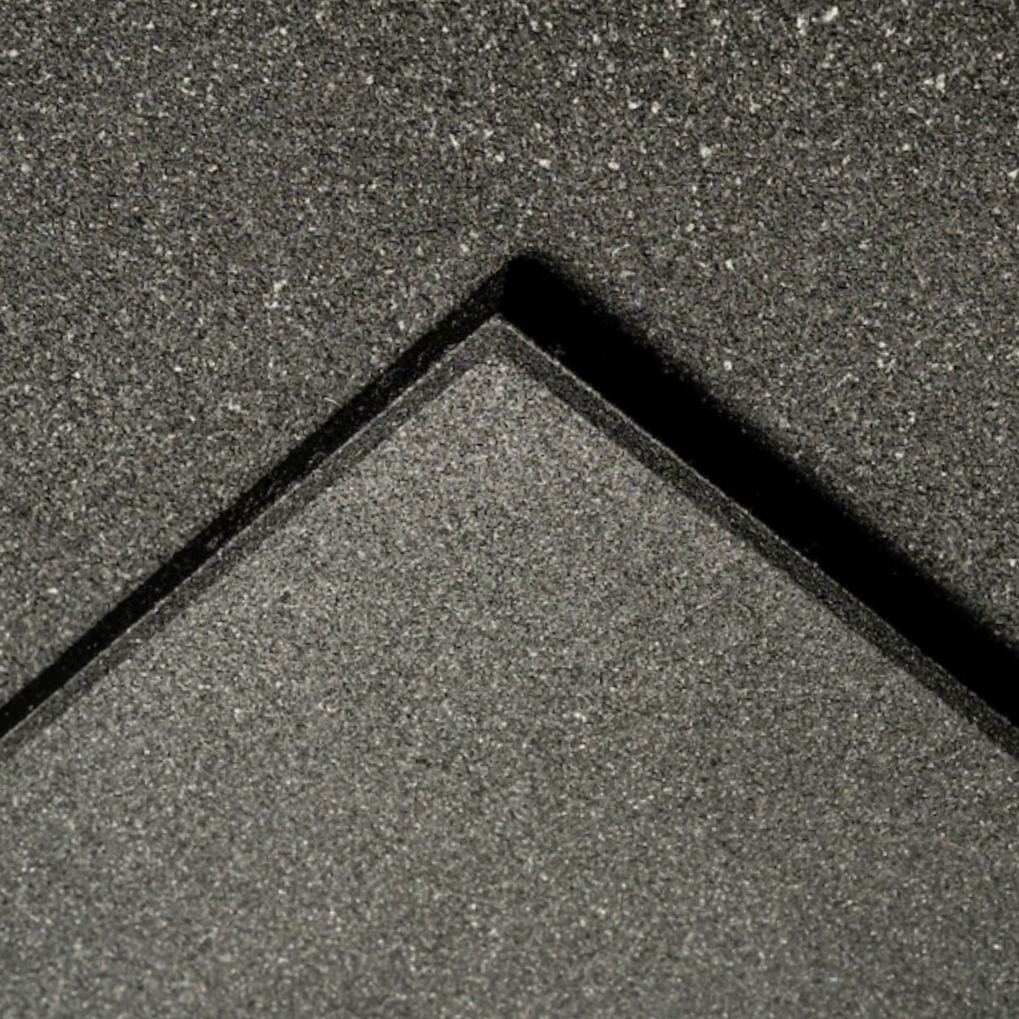 Premium Grade Thick Rubber Gym Flooring - Black (1m X 1m X 20mm)-Gym Direct
