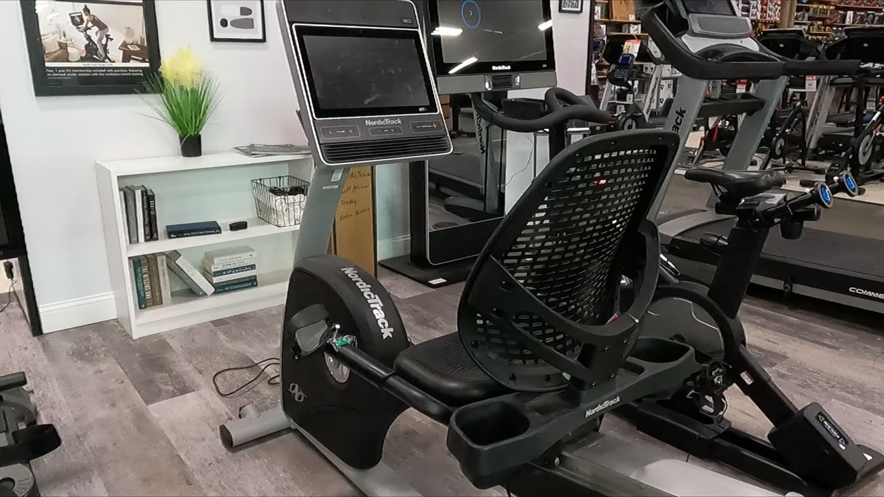 Recumbent bike discount with video screen