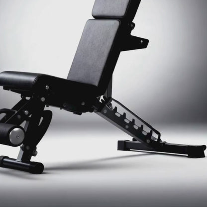 Muscle Motion AB1016 All-in-One Adjustable Bench – Flat, Incline, Decline & Bicep Curl
