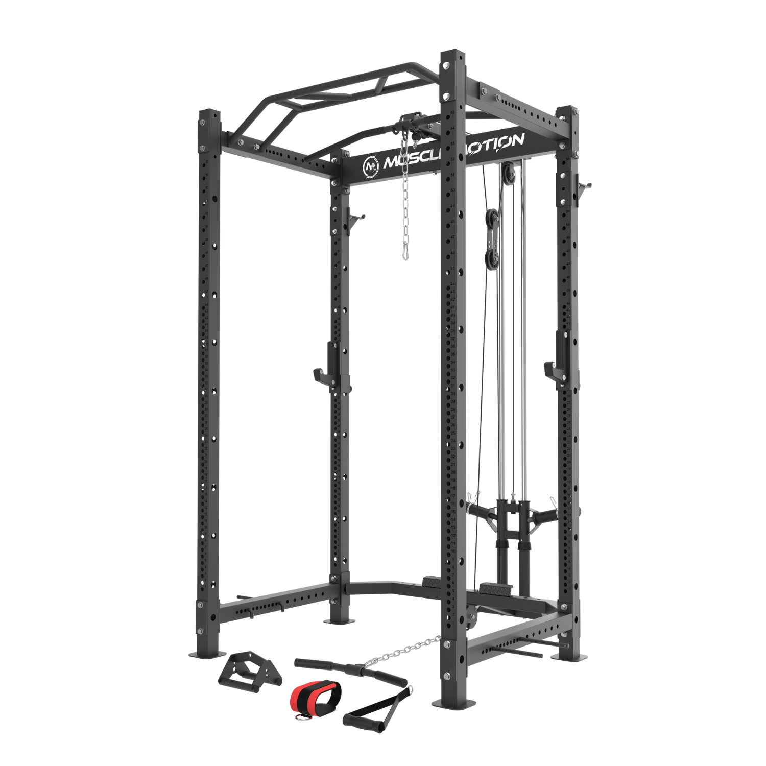 Muscle Motion PR1012 Power Rack inc High Low Pulley Gym Direct