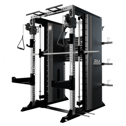 RMC Gravix RM9 Commercial Smith Machine Power Rack Functional Trainer (All-in-One)