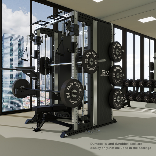 RMC GRAVIX Commercial RM9 Multi-Functional Trainer Power Rack + Smith Machine + Functional All-In-One Package 1