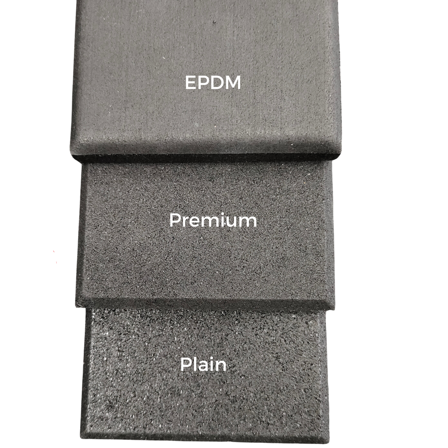 Plain Rubber Gym Flooring - Black + Red Flecks 1m x 1m x 15mm