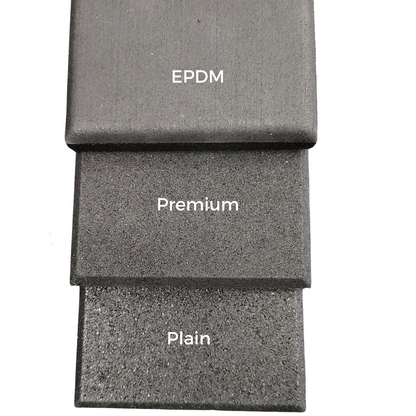 Plain Rubber Gym Flooring - Black + Red Flecks 1m x 1m x 15mm