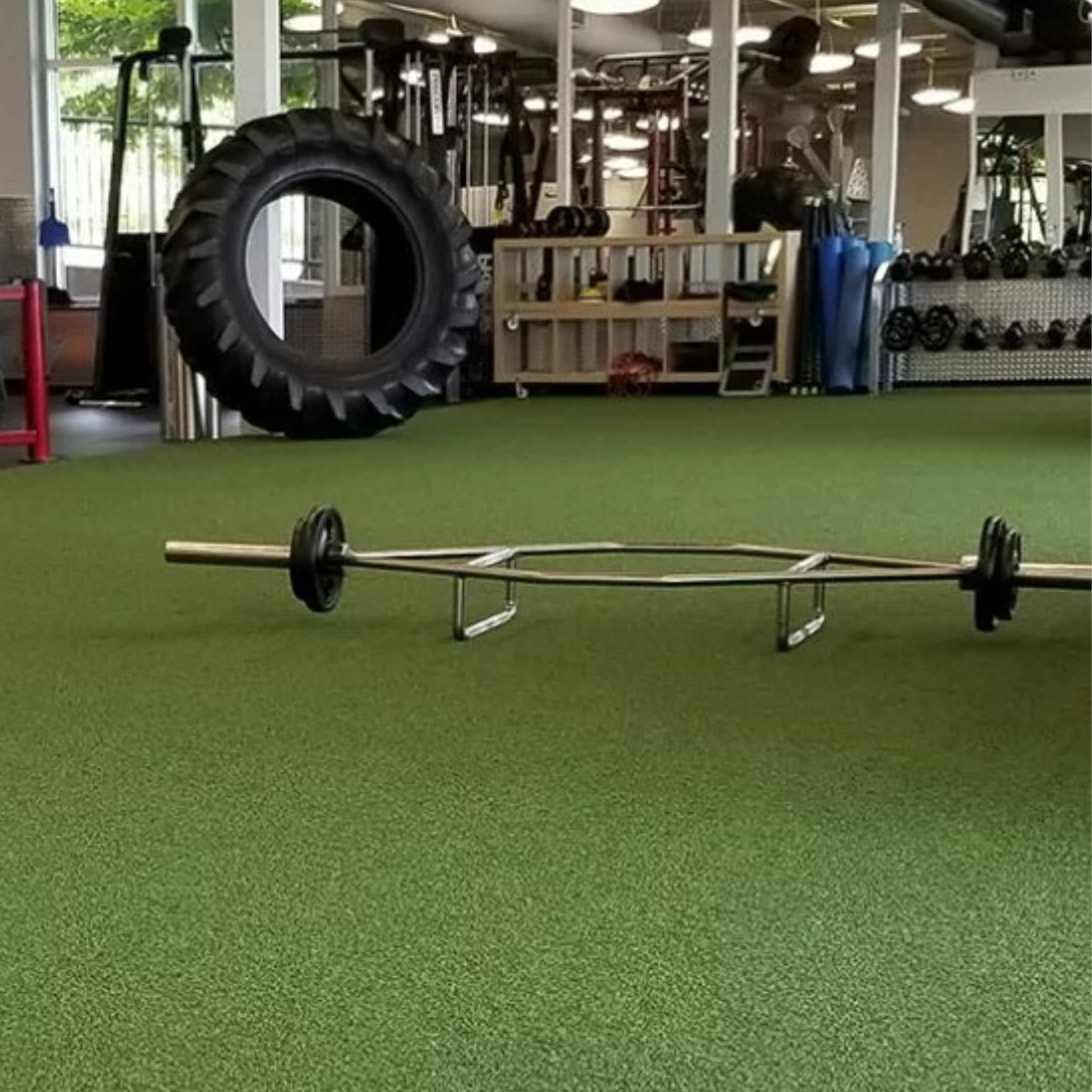 Commercial Heavy Duty Gym Carpet Tile - Bright Green