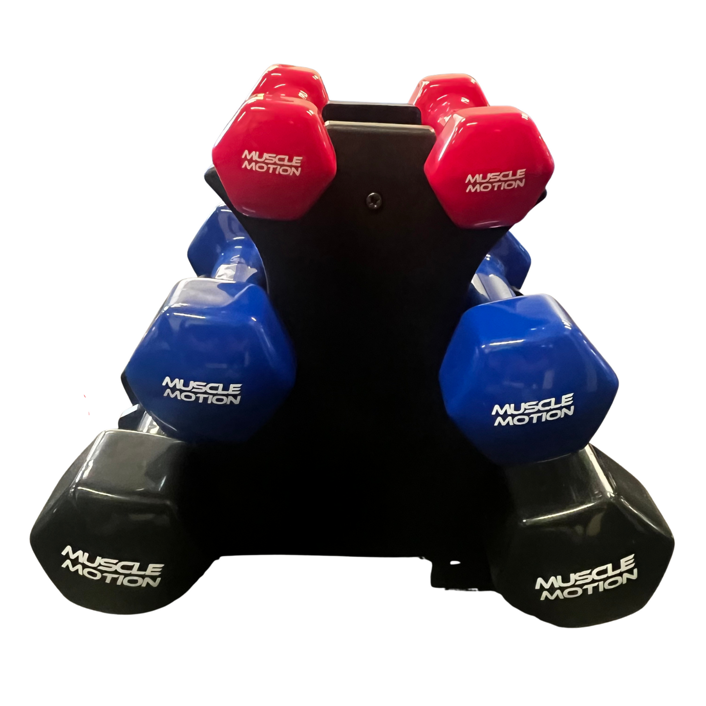 Muscle Motion Vinyl Dumbbell Set 1/3/5kg + Rack