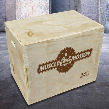 Wooden Plyo Boxes For Box Jumps - Natural Wood Finish-Plyometric Boxes-Gym Direct