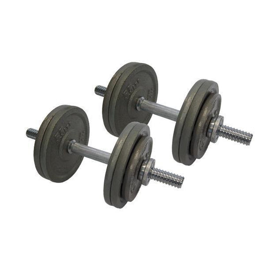 -Adjustable Standard Cast Iron Dumbbell Set-Gym Direct