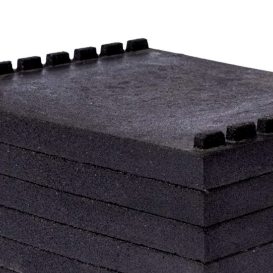 Muscle Motion Stackable Rubber Deadlift Blocks (Pair) (Black) Gym Direct