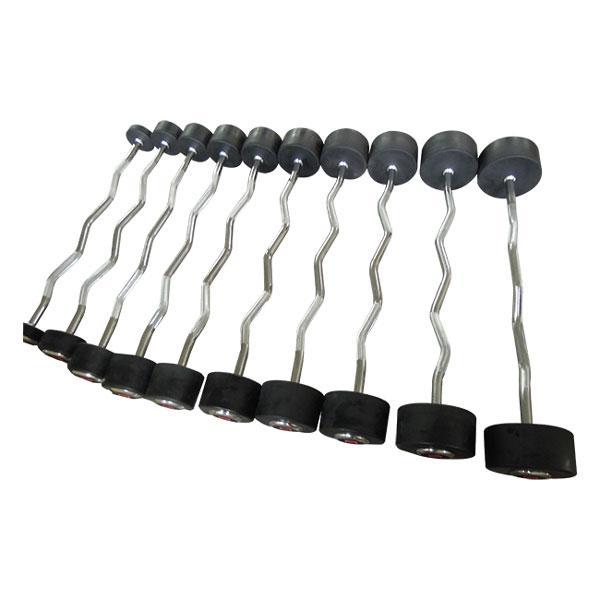 10 x Fixed Curl Bar Set Including Rack – Gym Direct