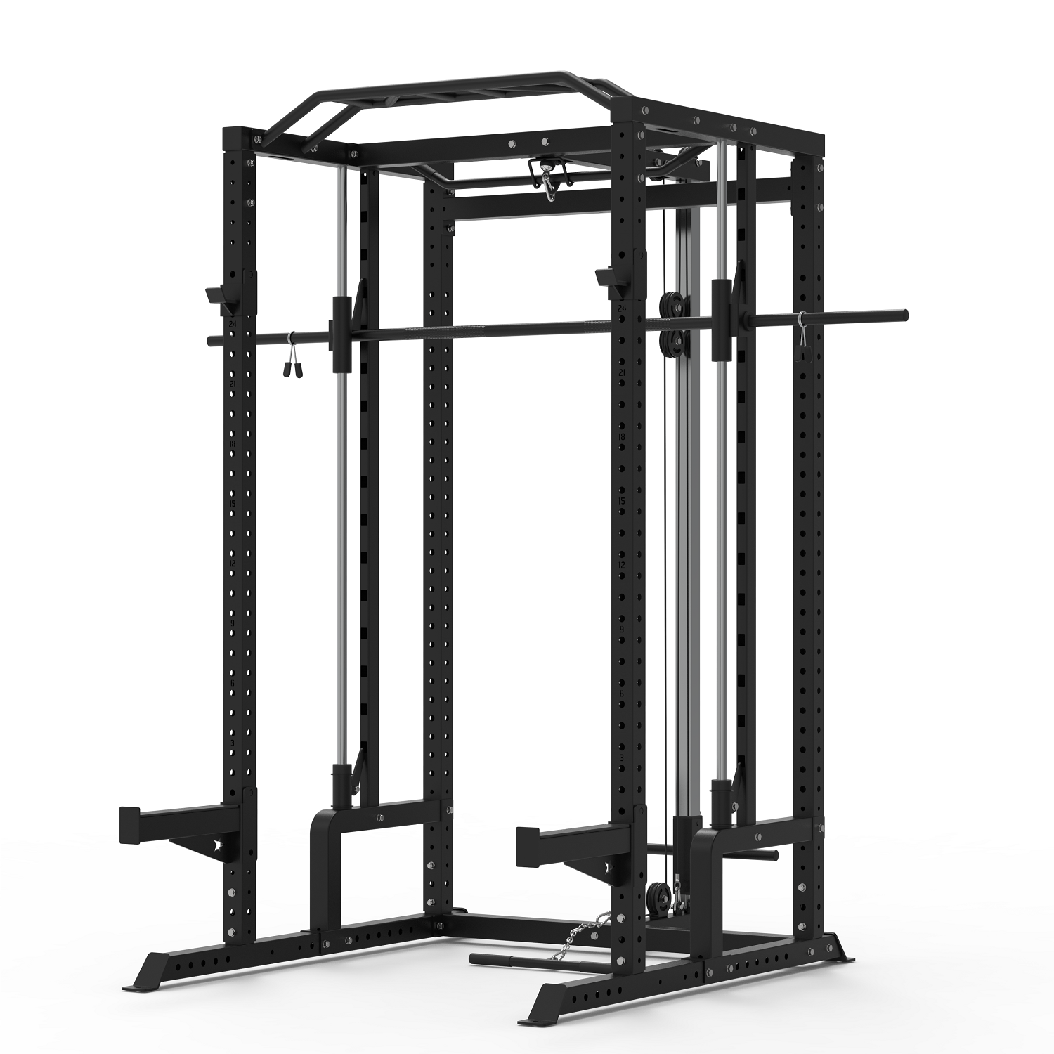 Muscle Motion Valor Power Rack with High Low Pulley and Smith Machine ...
