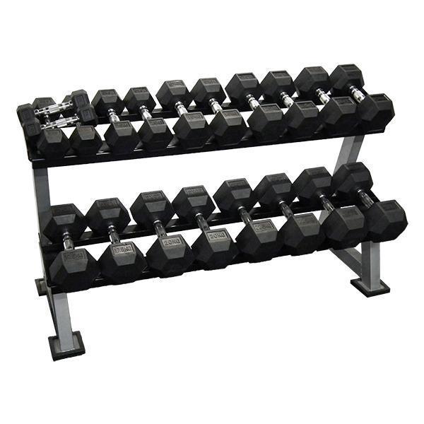 Dumbbell Rack with 2 tier shelf Dumbbell Stand-Dumbbell Racks-Gym Direct