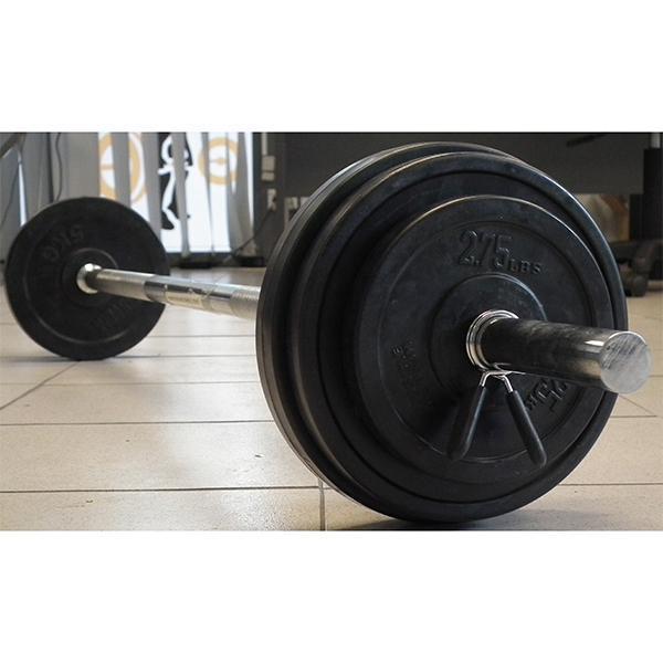 -Standard Barbell + Rubber Plates Package-Gym Direct