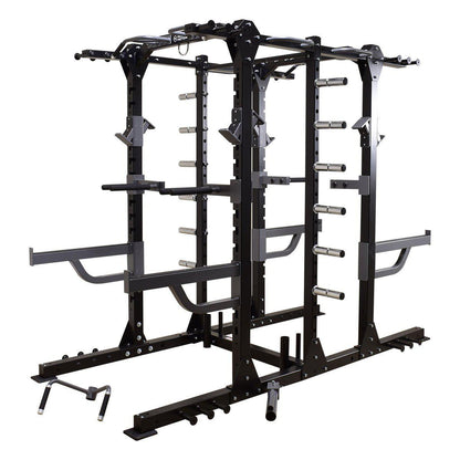MM 8-GEN Commercial 2 Station Half Rack With Storage-Commercial Power Rack-Gym Direct