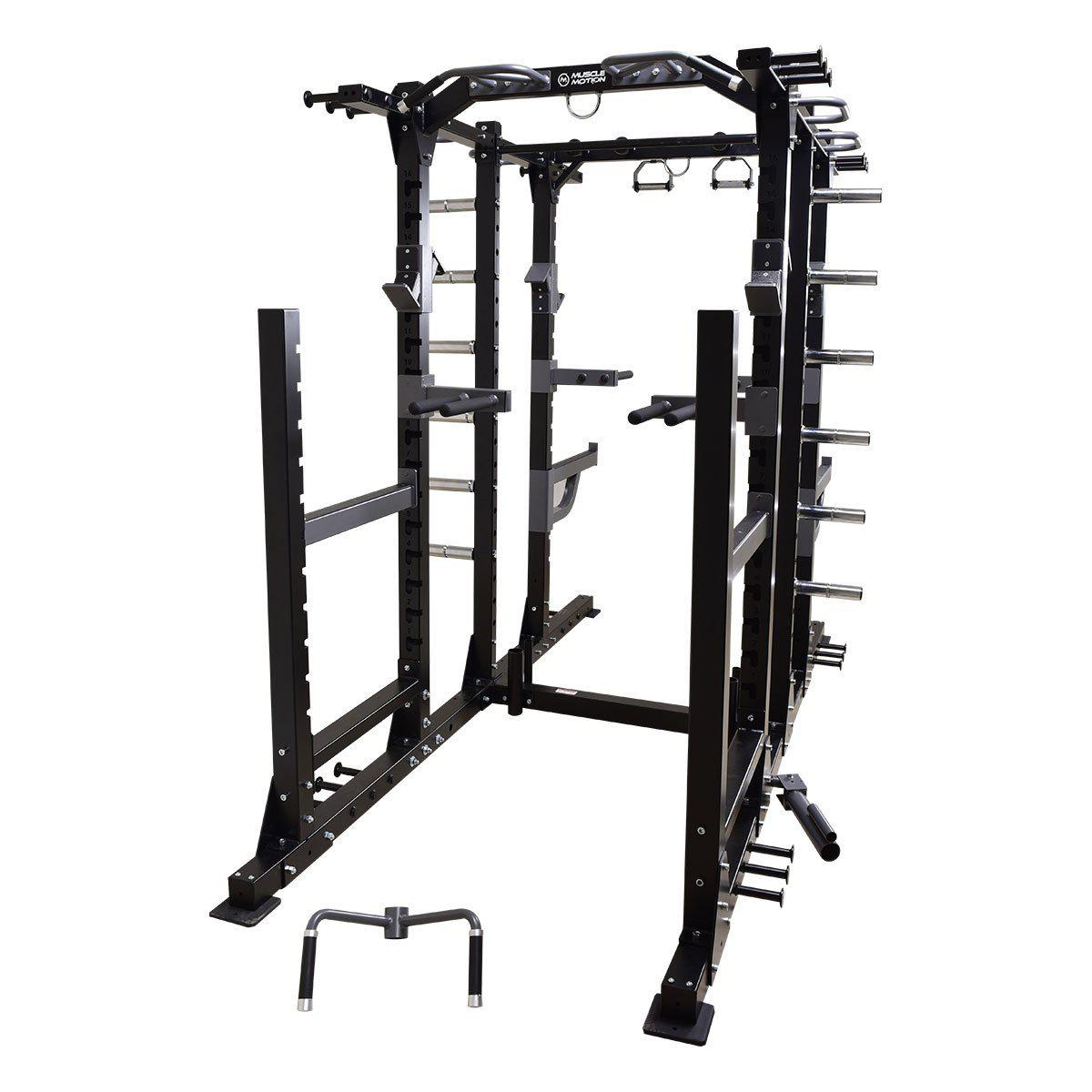 MM 8-GEN Commercial 2 Station Power Squat Rack W Storage-Commercial Power Rack-Gym Direct