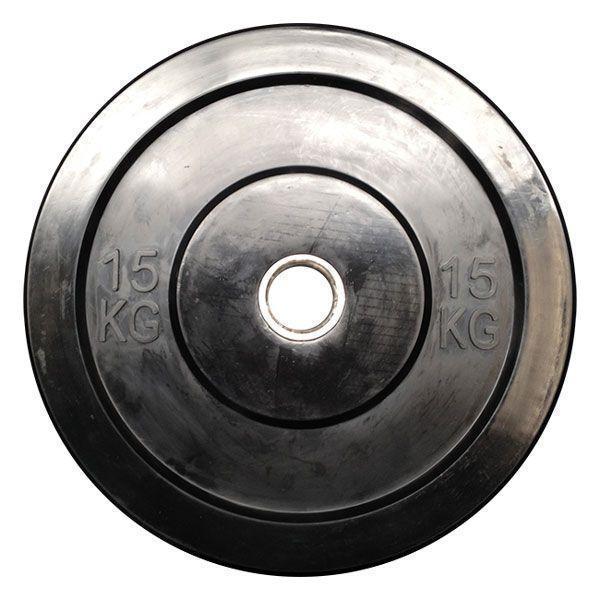 -Budget Black Bumper Plates-Gym Direct